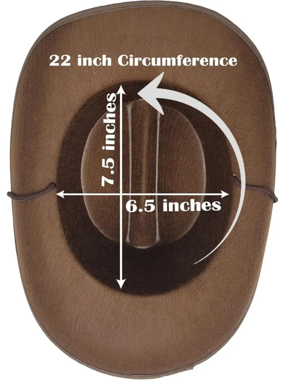 Kids Dark Brown Fabric Felt Costume Strap Western Cowboy Hat 22 Circumference